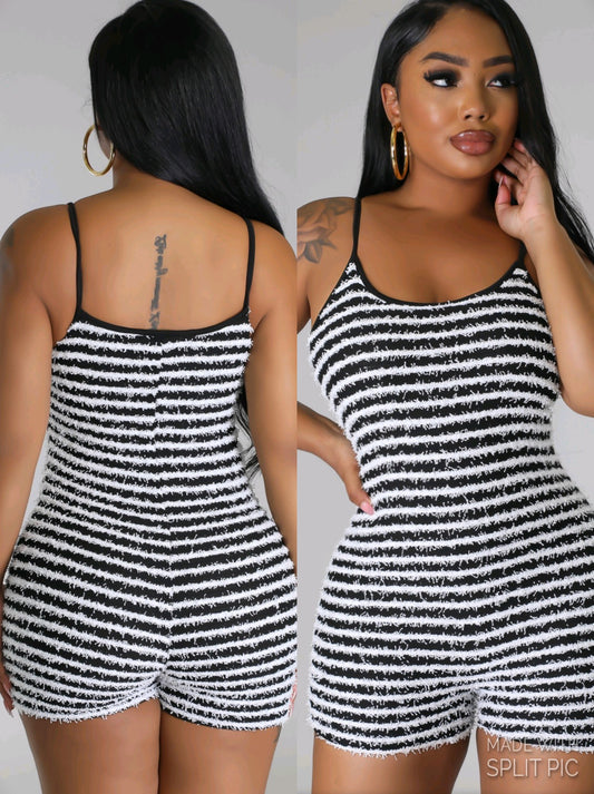 Black White Romper